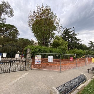 Taggia: nuova scuola in viale delle Palme, delimitata la porzione di cantiere al parco giochi