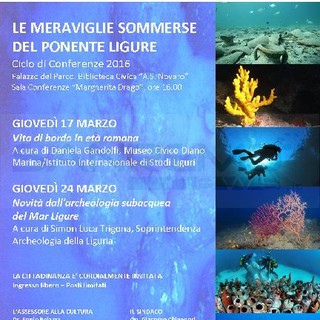 Diano Marina: prosegue il ciclo di conferenze “Le meraviglie sommerse del ponente ligure” con “La vita di bordo in età romana” Diano Marina: prosegue il ciclo di conferenze “Le meraviglie sommerse del ponente ligure” con “La vita di bordo in età romana”