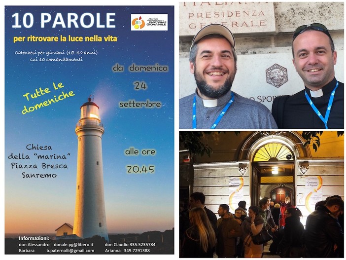 Sanremo: la chiesa della 'Marina' chiama i giovani, ‘10 parole’ per un nuovo percorso di fede Sanremo: la chiesa della 'Marina' chiama i giovani, ‘10 parole’ per un nuovo percorso di fede