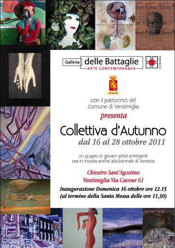 Ventimiglia: domenica al Chiostro di Sant'Agostino, inaugurazione mostra di giovani artisti emergenti