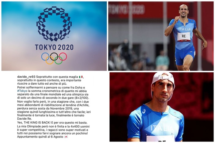 Tokyo 2020, l'imperiese Davide Re commenta l'Olimpiade: "Finalmente è tornata la luce. The king is back! E per ora questo mi basta" Tokyo 2020, l'imperiese Davide Re commenta l'Olimpiade: "Finalmente è tornata la luce. The king is back! E per ora questo mi basta"