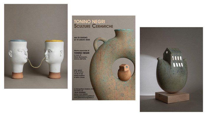 Sanremo: dal 20 giugno le ceramiche di Tonino Negri in mostra alla Galleria d’Arte La Mongolfiera