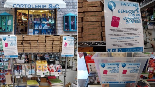 Il "Quaderno sospeso", l'iniziativa solidale della libreria Sibilla a Imperia (foto) Il "Quaderno sospeso", l'iniziativa solidale della libreria Sibilla a Imperia (foto)