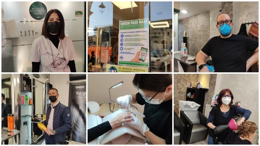 Scatta l'obbligo di green pass per estetisti e parrucchieri, gli esercenti imperiesi pronti alla nuova sfida (Foto e Video) Scatta l'obbligo di green pass per estetisti e parrucchieri, gli esercenti imperiesi pronti alla nuova sfida (Foto e Video)