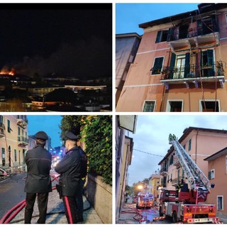 Diano Marina, concluse le operazioni di spegnimento dell'incendio in via Ardoino: stabile inagibile e tre famiglie sfollate. Indagini in corso dei Carabinieri (Video) Diano Marina, concluse le operazioni di spegnimento dell'incendio in via Ardoino: stabile inagibile e tre famiglie sfollate. Indagini in corso dei Carabinieri (Video)