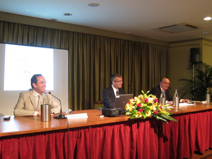 Le immagini della presentazione stamani al Casinò Le immagini della presentazione stamani al Casinò