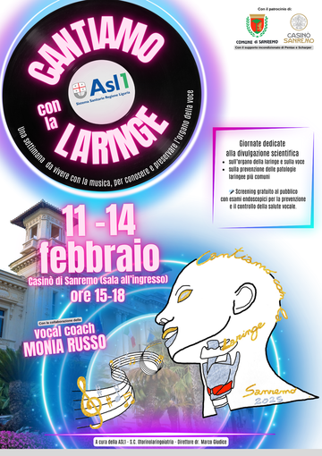 "Cantiamo con la laringe", evento di Asl 1 durante il Festival di Sanremo