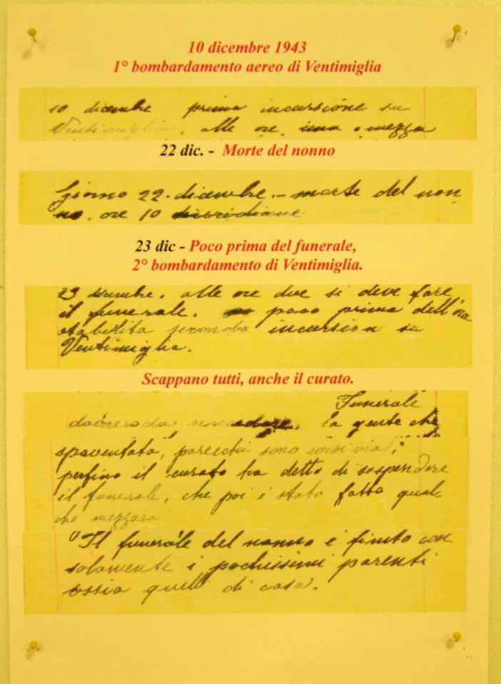 Vallecrosia: terminata la mostra "Diario di guerra della zona intemelia" Vallecrosia: terminata la mostra "Diario di guerra della zona intemelia"