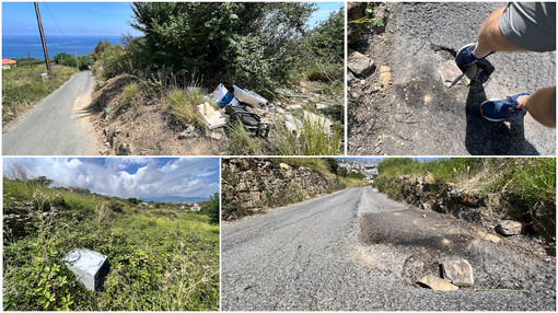 Sanremo: strada ostaggio di discariche e buche, residenti sul piede di guerra "Così non si può andare avanti"