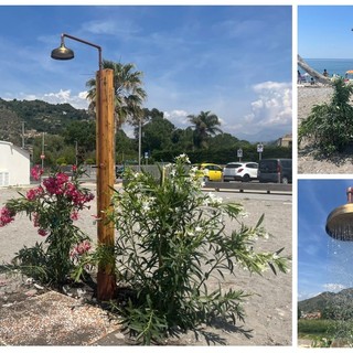 Camporosso pronta per la stagione estiva, Gibelli: "Docce funzionanti, altro servizio a disposizione di residenti e turisti" (Foto)