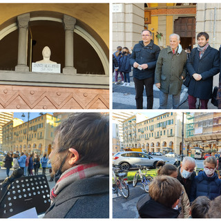 Imperia, donato alla città il busto di Dante Alighieri. Il sindaco Scajola: “Il sommo poeta meritava di essere ricordato meglio (foto e video)