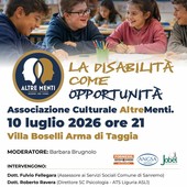 Arma di Taggia, nasce l'associazione "AltreMenti", venerdì 10 luglio la presentazione a Villa Boselli Arma di Taggia, nasce l'associazione "AltreMenti", venerdì 10 luglio la presentazione a Villa Boselli
