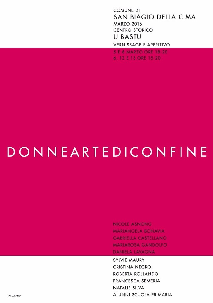 San Biagio della Cima: inaugurazione della mostra “DonneArte di confine" San Biagio della Cima: inaugurazione della mostra “DonneArte di confine"