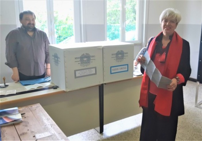 La candidata alle europee Maria Gabriella Branca ha votato