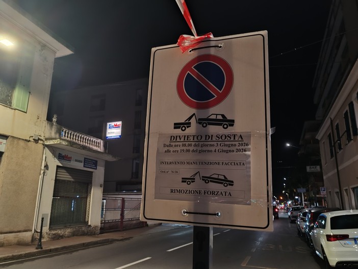 Vallecrosia al Mare, scatta il divieto di sosta in via Colonnello Aprosio