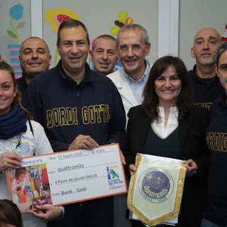 Sanremo: 'I Bordigotti' donano 4mila euro alla Onlus 'Il Porto dei Piccoli' per l'operato presso il reparto di pediatria
