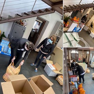 Coronavirus, la "Strescino srl" dona borse della spesa ai comuni di Imperia e San Bartolomeo al mare: non si arresta la solidarietà (Foto)