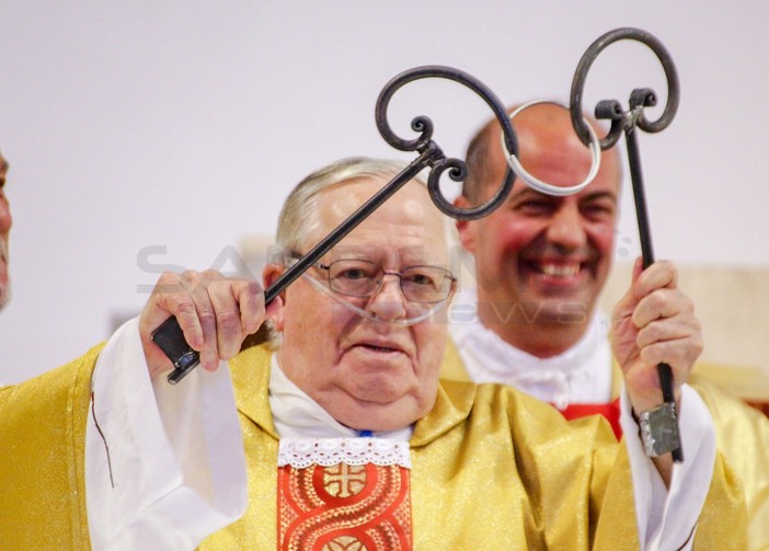Don Contardo Colombi, durante la cerimonia del 2016