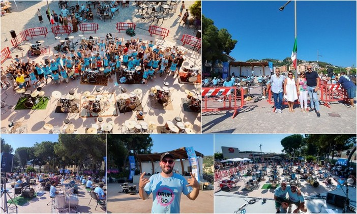 &quot;Drum 50&quot;, tanti batteristi per una sola musica: a Vallecrosia l'unico evento in Liguria (Foto e video)