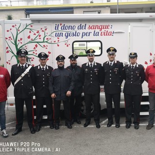 Sanremo: visita della Fidas alla Caserma di Villa Giulia, numerosi Carabinieri hanno donato il sangue