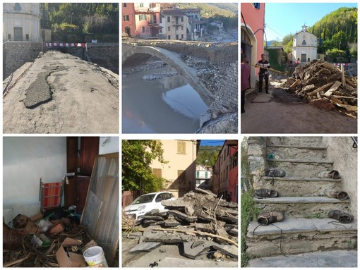 Maltempo, a Vessalico si rientra a casa dopo l'alluvione, l'appello di Manuela: "Lasciateci pulire i fiumi" (foto e video) Maltempo, a Vessalico si rientra a casa dopo l'alluvione, l'appello di Manuela: "Lasciateci pulire i fiumi" (foto e video)
