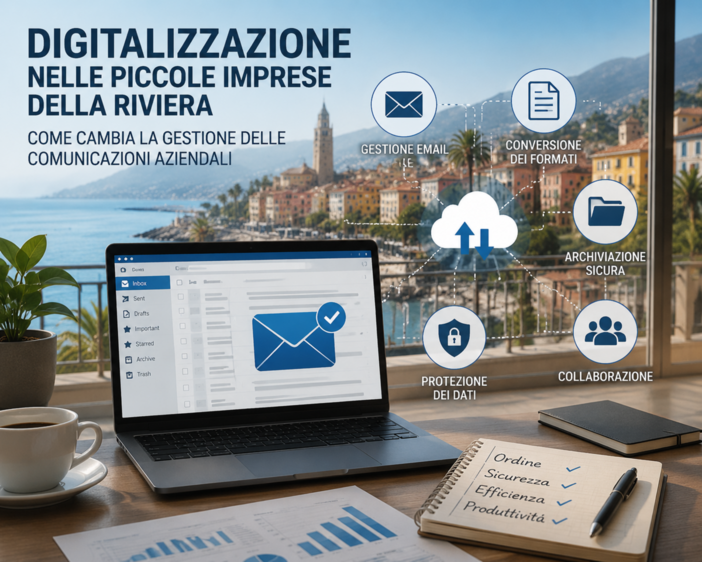 Digitalizzazione nelle piccole imprese della Riviera: come cambia la gestione delle comunicazioni aziendali Digitalizzazione nelle piccole imprese della Riviera: come cambia la gestione delle comunicazioni aziendali
