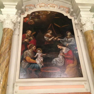 Sanremo: riconsegnato stamani, dopo un restauro, il dipinto della Natività di Maria Vergine alla Parrocchia alla Villetta