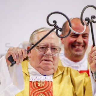 Don Contardo Colombi, durante la cerimonia del 2016