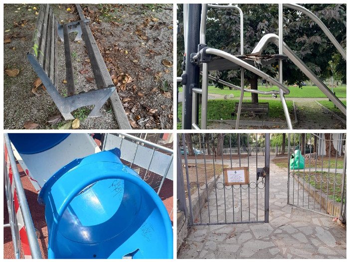 Diano Marina, parchi cittadini nel degrado. Bellacicco: "Alla giunta Za non stanno a cuore i bambini" (foto) Diano Marina, parchi cittadini nel degrado. Bellacicco: "Alla giunta Za non stanno a cuore i bambini" (foto)