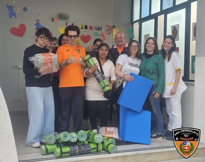 Ospedaletti Calcio, donazione al “Gabbiano” al centro dell’attività orange