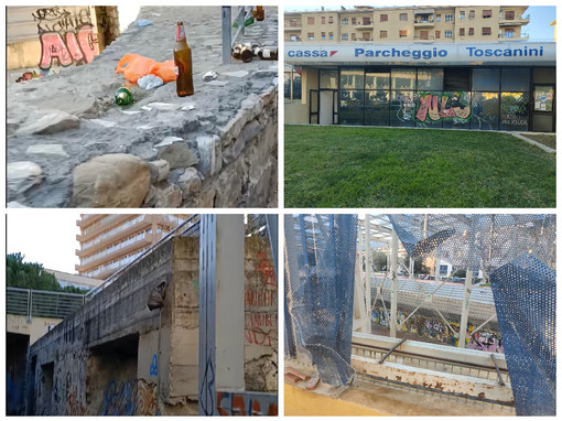 Imperia, giardini Toscanini trasformati in una discarica a cielo aperto: rifiuti di ogni genere, bottiglie ed escrementi Imperia, giardini Toscanini trasformati in una discarica a cielo aperto: rifiuti di ogni genere, bottiglie ed escrementi