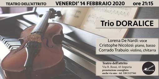 Imperia: il trio Doralice in un doppio set acustico sabato prossimo all'Attrito Imperia: il trio Doralice in un doppio set acustico sabato prossimo all'Attrito