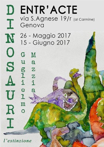A Genova la mostra personale "Dinosauri" del pittore imperiese Guglielmo Mazzia