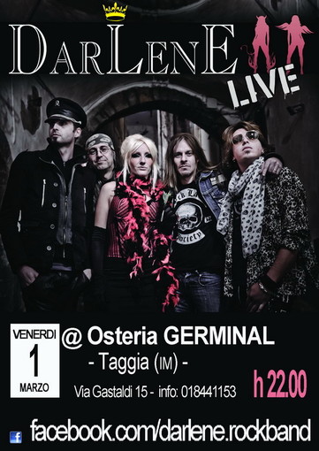 Taggia: venerdì sera live dei 'Darlene' al Germinal Taggia: venerdì sera live dei 'Darlene' al Germinal
