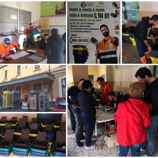 Imperia: a due settimane dal porta a porta, distribuito il 50% dei kit per la differenziata