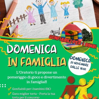 "Domenica in famiglia" all'oratorio Don Bosco di Vallecrosia