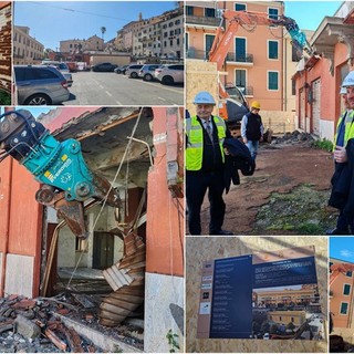 Ventimiglia, lavori di riqualificazione al Borgo: al via la demolizione dell'ex Aci (Foto e video) Ventimiglia, lavori di riqualificazione al Borgo: al via la demolizione dell'ex Aci (Foto e video)