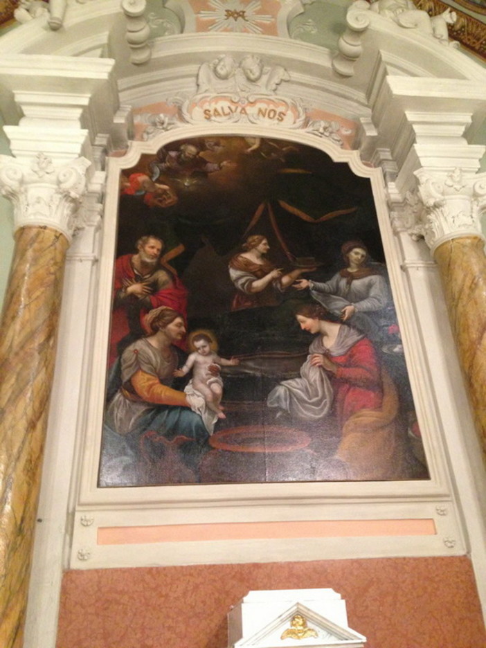 Sanremo: riconsegnato stamani, dopo un restauro, il dipinto della Natività di Maria Vergine alla Parrocchia alla Villetta