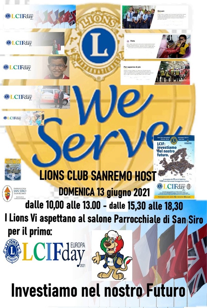 Domenica i Lions del Sanremo Host, presentano la fondazione Lcif