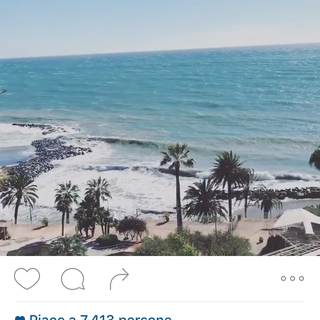 #Sanremo2016: la città vista da Eros Ramazzotti dalla suite al Royal, "Col sole è decisamente meglio. Spettacolo"