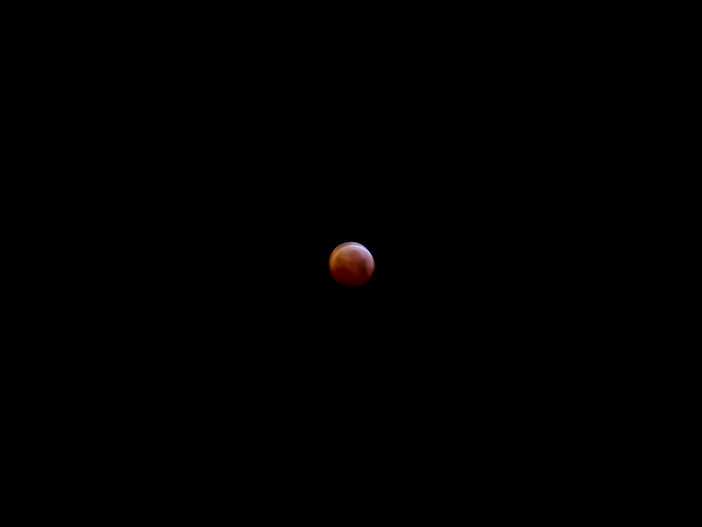 L'immagine di un nostro lettore dell'eclissi di luna di questa mattina: "Una vera bellezza!"