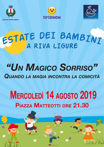 Riva Ligure: stasera, Prosegue la rassegna 'BimBumBam! ArRiva il Festival dei Bambini' con 'Un Magico Sorriso' Riva Ligure: stasera, Prosegue la rassegna 'BimBumBam! ArRiva il Festival dei Bambini' con 'Un Magico Sorriso'