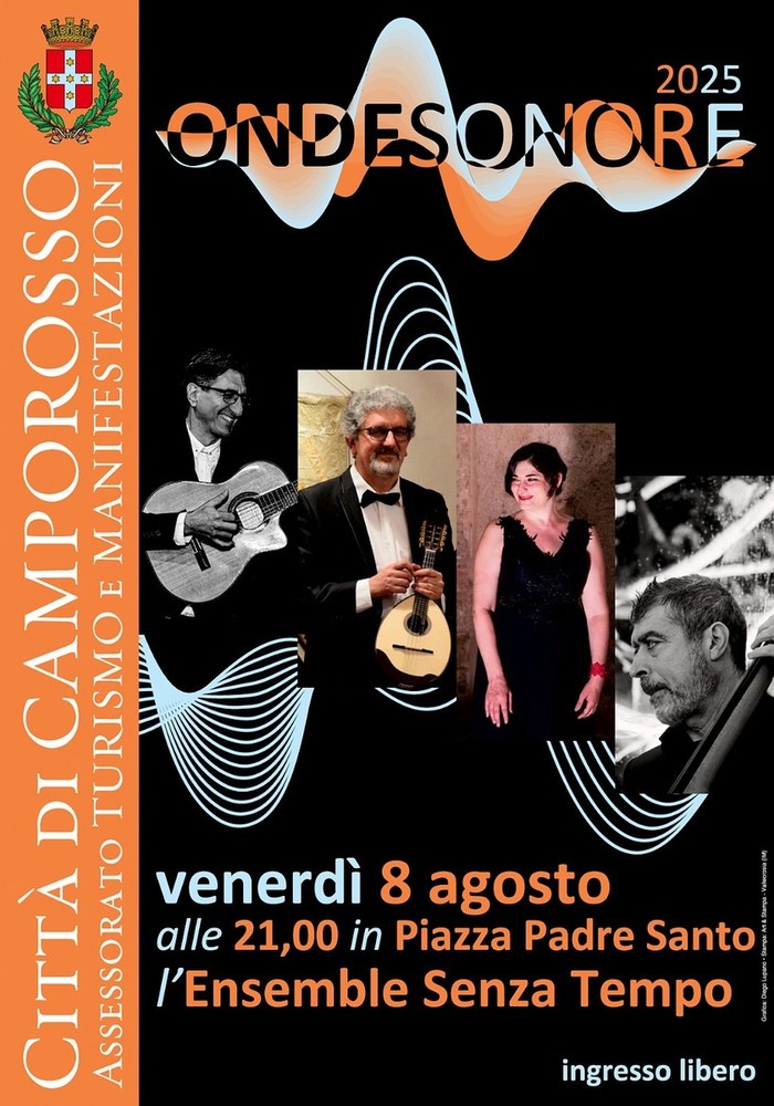 Camporosso: tra musica e cinema con l’Ensemble Senza Tempo in Piazza Padre Santo Camporosso: tra musica e cinema con l’Ensemble Senza Tempo in Piazza Padre Santo