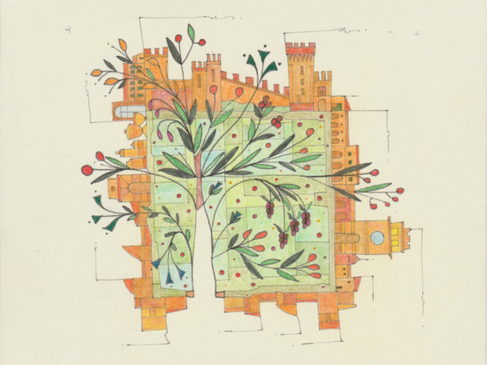 “Il giardino dei buoni frutti” opera dell’artista Oreste Sabadin.