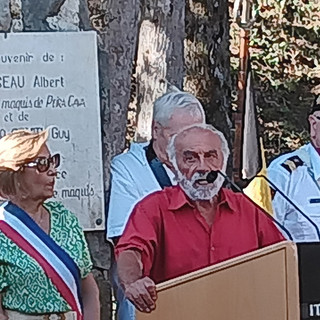 Una folta rappresentanza italiana alla commemorazione dell'eccidio di Sospel dell'agosto 1944