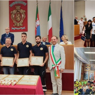 Trovano il bimbo scomparso a Latte, Ventimiglia consegna un encomio solenne ai volontari della Protezione civile Riviera dei Fiori (Foto e video)