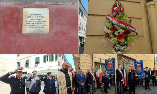 Bordighera, fu deportato al campo di Fossoli e fucilato nel 1944: pietra d’inciampo in memoria di Ettore Renacci (Foto e video)