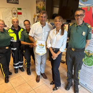 Elisabetta Dami in visita alla sede dei Rangers D’Italia di Sanremo