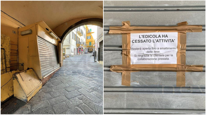 Sanremo: chiusa anche l'edicola di via Palazzo, in pochi anni sparite tantissime rivendite di giornali Sanremo: chiusa anche l'edicola di via Palazzo, in pochi anni sparite tantissime rivendite di giornali