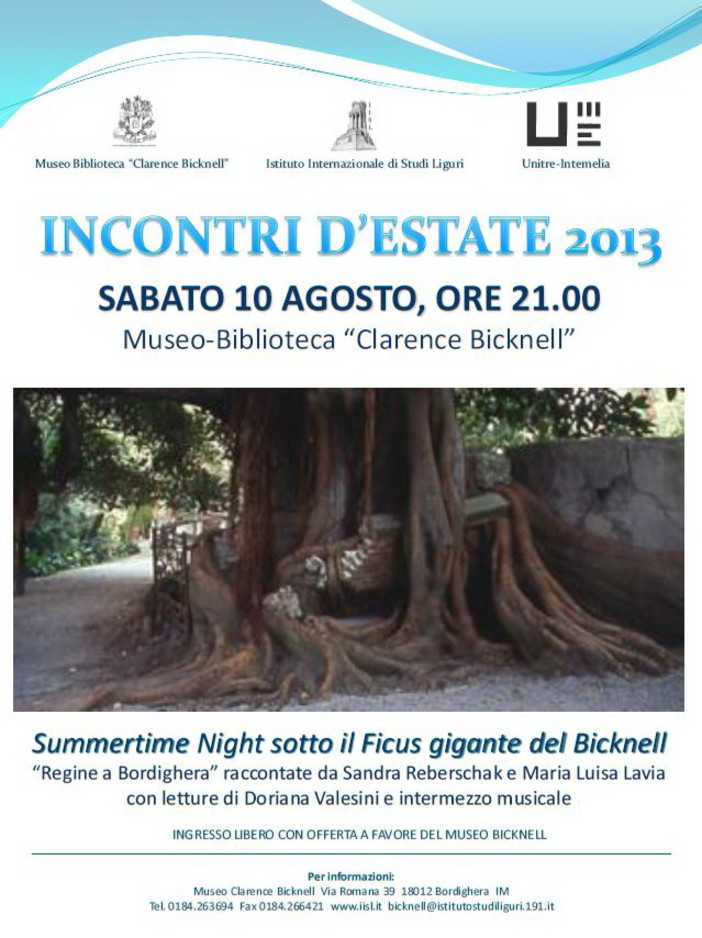 Bordighera: sabato prossimo, appuntamento sotto il ficus del Museo Clarence Bicknell